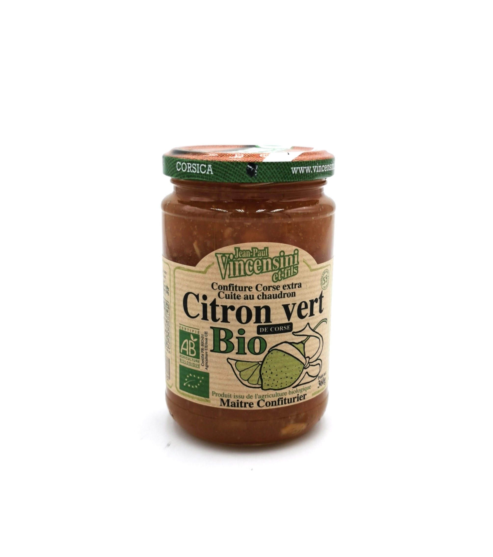 CONFITURE CITRON VERT BIO 360GR